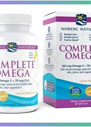 Жирные кислоты nordic naturals complete omega 60 капсул с лимонным вкусом для здоровья сердца и кожи sku_fitsh_cn6910