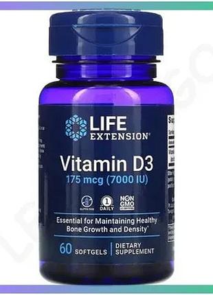 Витамины life extension vitamin d3 7000 iu 60 капсул для иммунной системы и здоровья костей sku_fitsh_cn10872