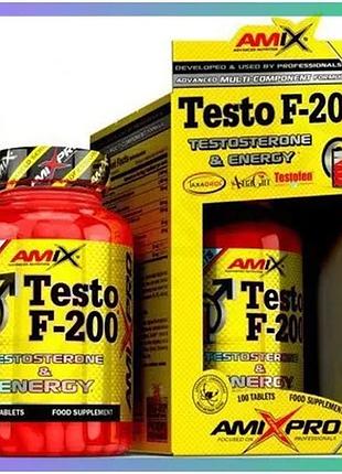 Стимулятор тестостерона amix testo f-200 100 таблеток для підвищення енергії та бадьорості для чоловік sku_fitsh_cn9757