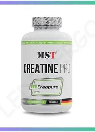 Креатин моногідрат mst nutrition creatine pro creapure 180 капсул для набору м'язової маси відновлення sku_fitsh_cn20059-1
