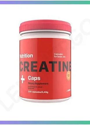 Креатин ab pro creatine 200 капсул для набору м'язової маси підвищення витривалості відновлення енергі sku_fitsh_cn7575