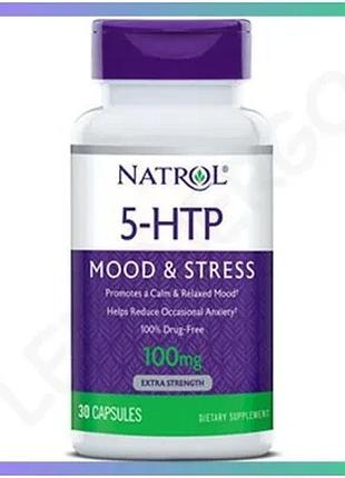 Аминокислота natrol 5-htp 100 мг 30 капсул для улучшения настроения и сна без привычки sku_fitsh_cn7857