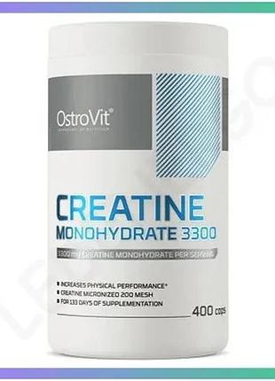 Креатин ostrovit creatine monohydrate 4400 400 капсул для набору м'язової маси та відновлення енергії sku_fitsh_cn13087