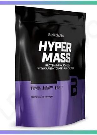 Гейнер biotech hyper mass 1 кг солона карамель для набору м'язової маси підвищення витривалості спорти sku_fitsh_cn193-9