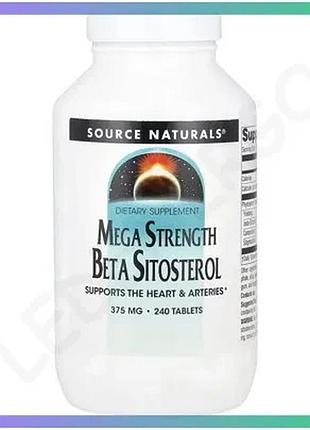 Фитостеролы source naturals beta sitosterol 375 мг мега сила 240 капсул для контроля холестерина sku_fitsh_cn20099-1