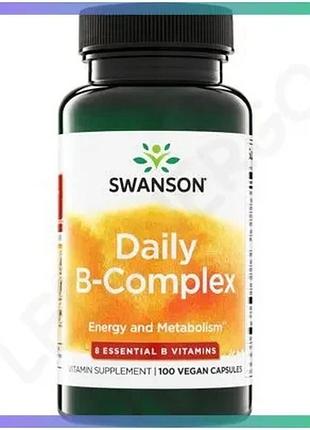 Комплекс витаминов группы b swanson daily b-complex 100 веганских капсул для энергии и метаболизма sku_fitsh_cn20616-1