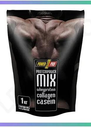 Протеїн power pro protein power mix 1 кг тропічний мікс для набору м'язової маси та відновлення енергі sku_fitsh_cn100-5