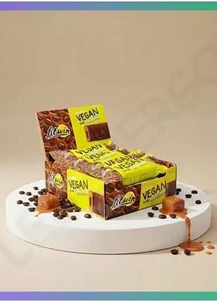 Блок веганских батончиков fitwin vegan bar 12*60 грамм кофе-соленая карамель протеиновые батончики без sku_fitsh_cn17192
