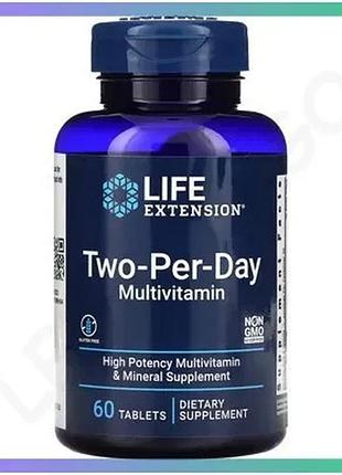 Витамины и минералы life extension two-per-day 60 таблеток для активного долголетия и иммунной системы sku_fitsh_cn10868