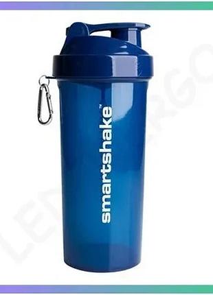 Шейкер smart shake lite 1000 мл синій пластиковий шейкер для коктейлів і напоїв для чоловіків і жінок sku_fitsh_cn15005