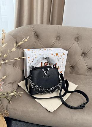Louis vuitton capucines mini black 20x14