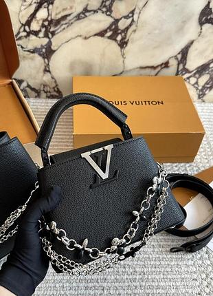 Louis vuitton capucines mini black 20x14 2
