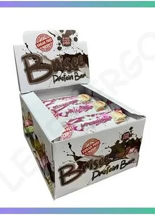Протеїновий батончик power pro brisee 25% без цукру 20*55 г малина для дорослих перекус без цукру sku_fitsh_cn12844-8
