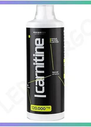 Рідкий карнітин progress nutrition l-carnitine 1 л зелене яблуко для зниження ваги та підвищення енерг sku_fitsh_cn16444-1