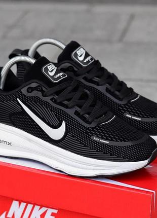 Мужские кроссовки nike vomero 18 zoom x черные белые спортивные брендовые из замши и текстиля для тренировок молодежные на весное