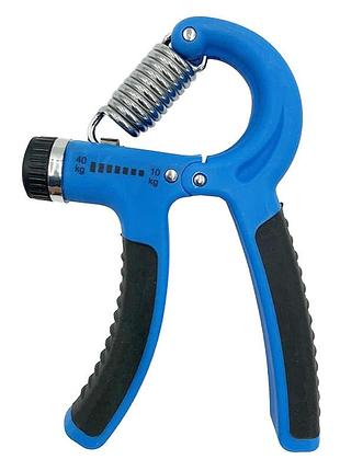 Эспандер кистевой пружинный ms 4122-4(blue) с регулируемой нагрузкой 5-60 кг