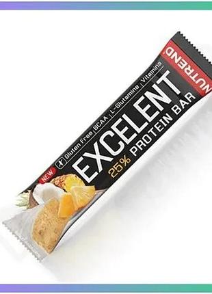 Протеиновый батончик nutrend excelent protein bar 85 г ананас-кокос в йогуртовой глазури для перекуса sku_fitsh_cn2218-1