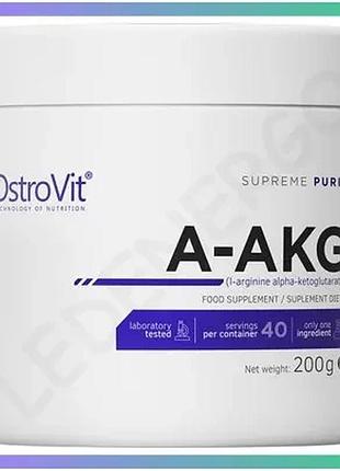 Амінокислота ostrovit a-akg 200 грам без смаку бустер оксида азоту для відновлення енергії та витривал sku_fitsh_cn2814-1