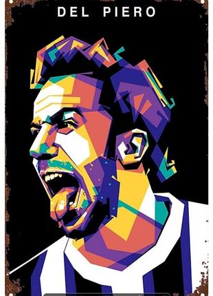 Футбольна табличка, деко легендарний del piero