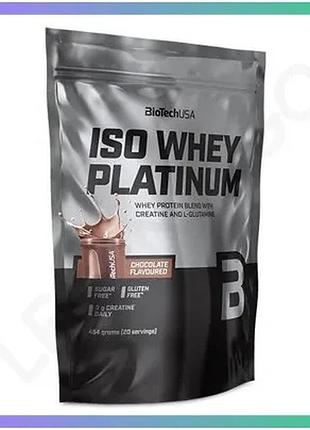 Сывороточный изолят biotech iso whey platinum 454 грамма шоколад для набора мышечной массы и восстанов sku_fitsh_cn20398-1