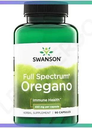 Листя орегано swanson oregano 450 мг full spectrum 90 капсул для імунної системи та загального оздоров sku_fitsh_cn20604-1