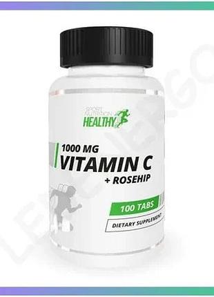Витамины healthy vitamin c с шиповником 100 таблеток для укрепления иммунной системы и общего здоровья sku_fitsh_cn7736