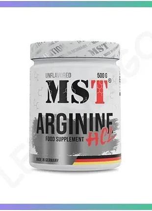 Аргінін mst nutrition arginine hcl 500 г порошок для підвищення витривалості та енергії для чоловіків sku_fitsh_cn17050