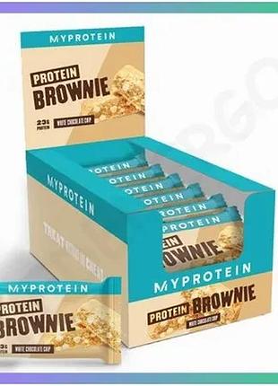 Протеиновый батончик myprotein protein brownie 12*75 г белый шоколад десерт для активных людей сладост sku_fitsh_cn9345-1