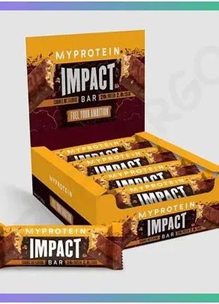 Протеиновый батончик myprotein impact protein bar 12*64 г карамель-орех для спортсменов и фитнеса пере sku_fitsh_cn15947-2