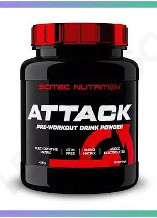 Передтренувальний комплекс scitec nutrition attack 416г кривавий апельсин для енергії та росту м'язів sku_fitsh_cn17106-1