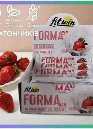 Протеиновый батончик fitwin forma bar 60 г клубника без сахара для активных людей перекус sku_fitsh_cn14866-1