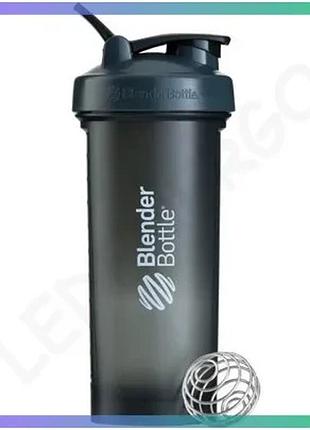 Шейкер blenderbottle pro 1300 мл серый для протеиновых коктейлей и смузи с крышкой и шариком sku_fitsh_cn13968
