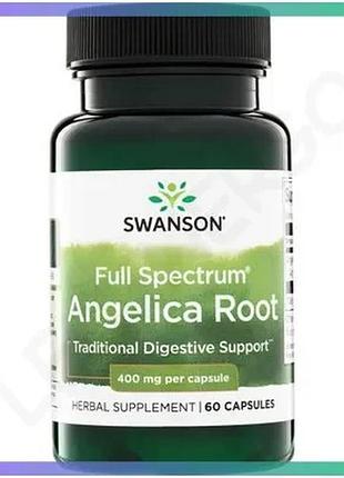 Корень дягиля swanson angelica root 400 мг 60 капсул растительная добавка для общего оздоровления sku_fitsh_cn20584-1