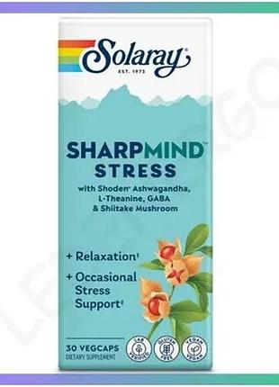 Ноотропный комплекс solaray sharpmind nootropics stress 30 вегакапсул для снижения стресса и улучшения sku_fitsh_cn20561-1