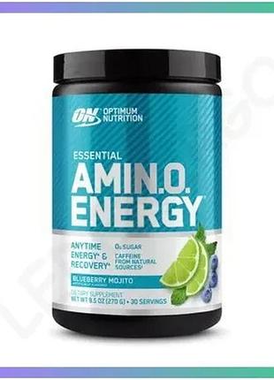 Передтренувальний комплекс optimum nutrition essential amino energy 270 г чорничний мохіто для витрива sku_fitsh_cn906-12