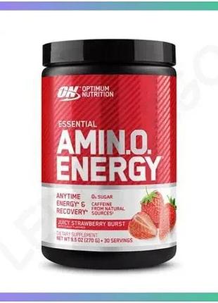 Передтренувальний комплекс optimum nutrition essential amino energy 270 г полуниця для енергії та витр sku_fitsh_cn906-23