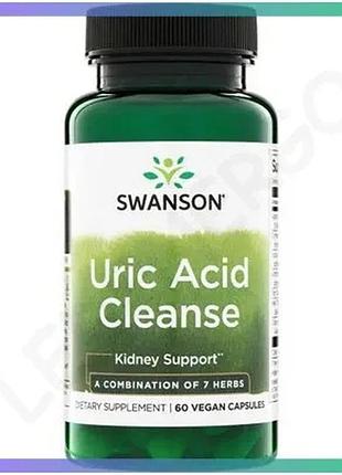 Растительный комплекс swanson uric acid cleanse 60 веганских капсул для метаболизма мочевой кислоты и sku_fitsh_cn20595-1