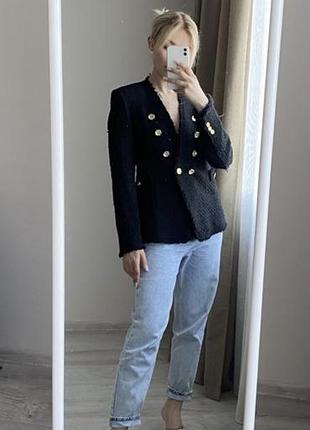 Zara піджак твід хс