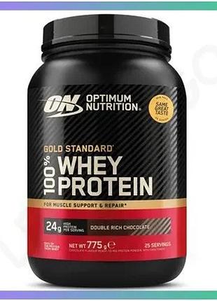 Сироватковий протеїн optimum nutrition gold standard 100% whey eu 775 г подвійний шоколад для відновле sku_fitsh_cn20461-7