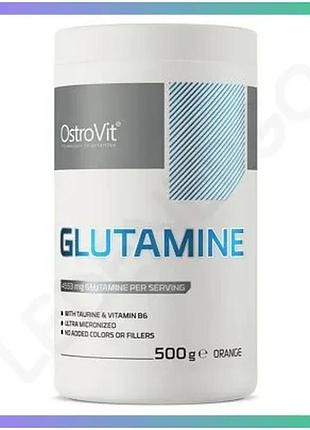 Амінокислота ostrovit глутамін 500 грамів апельсин для відновлення м'язів та підтримки імунітету sku_fitsh_cn1366-2