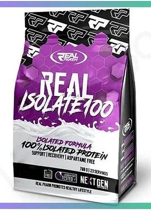 Сывороточный изолят real pharm real isolate 100 700 грамм дубайский шоколад для набора мышечной массы sku_fitsh_cn20165-1