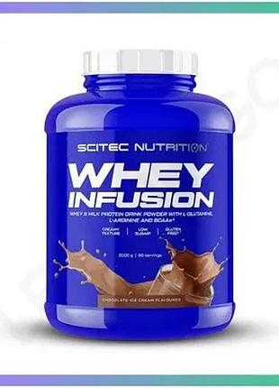 Сывороточный протеин scitec nutrition whey infusion 2 кг шоколадное мороженое для набора мышечной масс sku_fitsh_cn20386-3