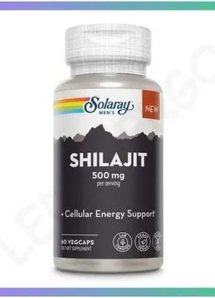 Очищений шиладжит solaray shilajit 500 мг 60 вегакапсул для енергії і загального оздоровлення добавка sku_fitsh_cn20563-1