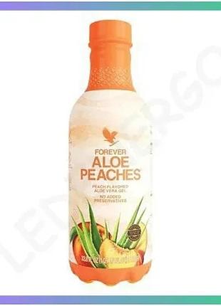 Стабілізований гель алое віра forever living aloe bits n' peaches 1 л з персиковим пюре для імунної си sku_fitsh_cn14588