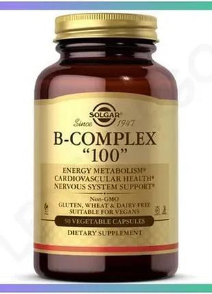Витамины и минералы solgar b-complex 100 50 вегакапсул комплекс витаминов группы b для взрослых sku_fitsh_cn6027