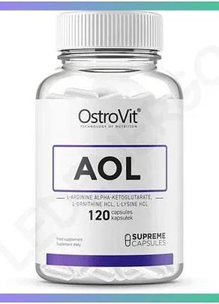 Аминокислота ostrovit aol 120 капсул для стимуляции роста мышечной массы и улучшения выносливости sku_fitsh_cn6310