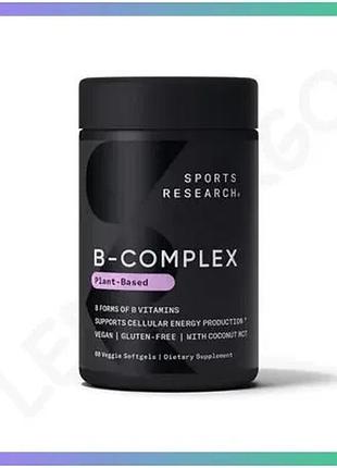 Комплекс витаминов группы b sports research vitamin b-complex 60 капсул для энергии и нервной системы sku_fitsh_cn16713