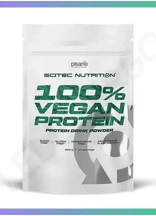 Веганский протеин scitec nutrition 100% vegan protein 400 грамм ваниль растительный белок для веганов sku_fitsh_cn20385-1