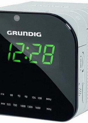 Радиочасы grundig sonoclock 590 silver/black, новые (радиобудильщик грундик)