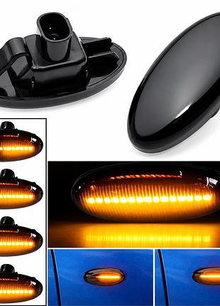 Динамичные led повторители поворотов mazda 2, 3, 5, 6 (комплект 2-шт)